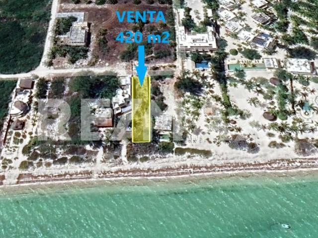 Terreno en venta frente al mar, km 32.5 en Playa San bruno, Dzemul Yucatán