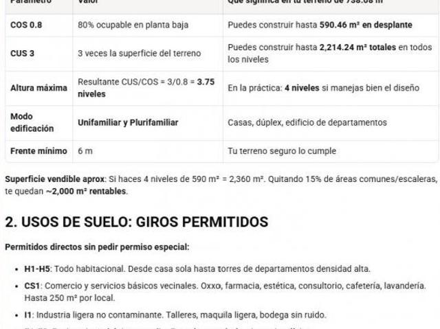TERRENO EN VENTA HABITACIONAL, MAGNIFICA UBICACION 18 MARZO/LOMAS DE POLANCO
