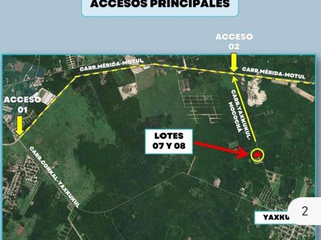 TERRENO EN VENTA JUNTA DE 2 LOTES EN YAXKUKUL CERCA CONKAL IVT 2837