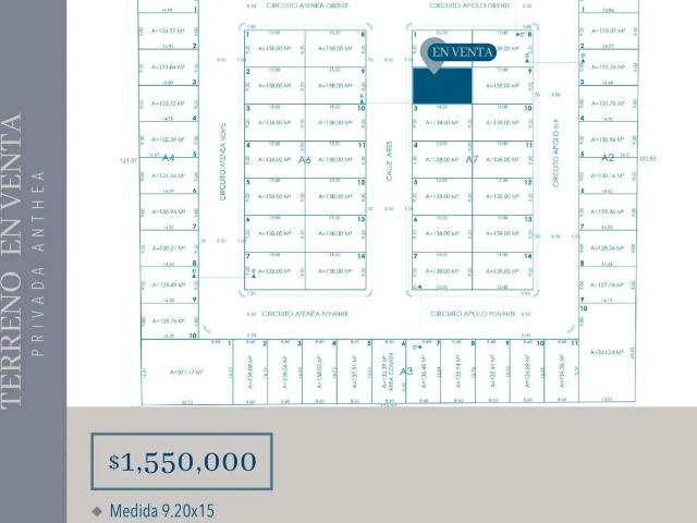 TERRENO EN VENTA PRIVADA ANTHEA
