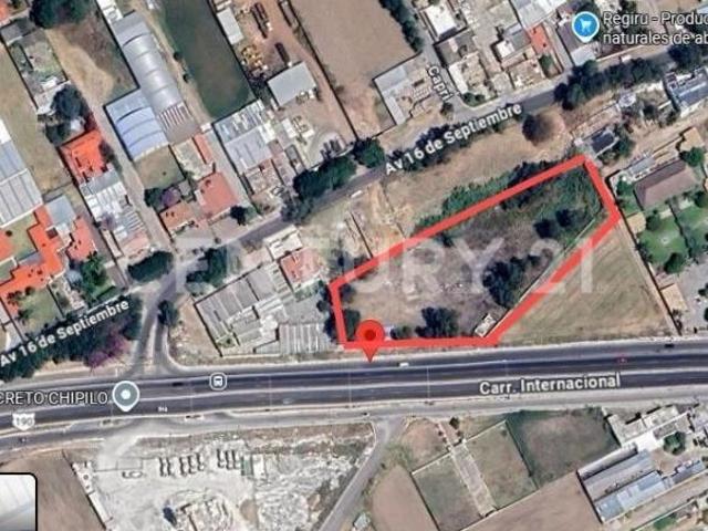 Terreno en venta sobre carretera federal Puebla Atlixco, zona Chipilo, Puebla