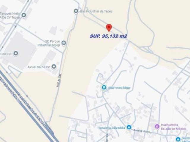 TERRENO EN VENTA TEPEJI DEL RIO SUP 95,132 m2 Escriturado