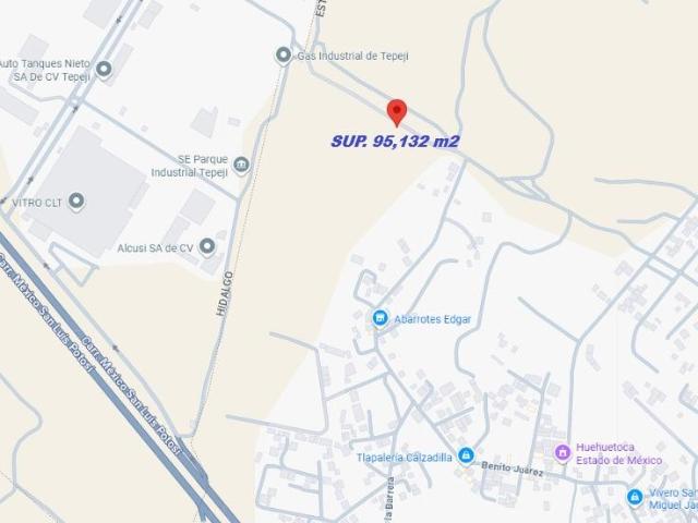 TERRENO EN VENTA TEPEJI DEL RIO SUP 95,132 m2 Escriturado