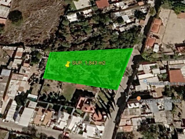TERRENO EN VENTA TEQUISQUIAPAN, QRO LA MAGDALENA CLL. FERNANDO MONTES Sup. 1,843 m2 Escriturado