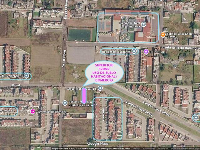 TERRENO EN VENTA USO DE SUELO HABITACIONAL/COMERCIAL