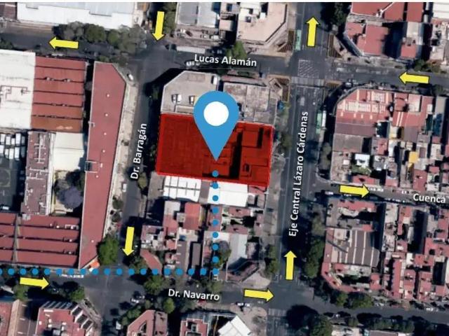 Terreno en Venta y Renta en Doctores, Cuauht?moc, Ciudad de M?xico