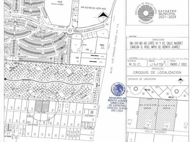 Terreno en Venta, 10,000 m2, MIXTO DE BARRIO, Av. Nazareth, Olivos Cancún