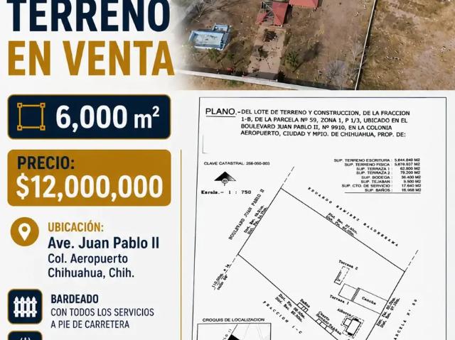 TERRENO EN VENTA $12,000,000 COLONIA AEROPUERTO