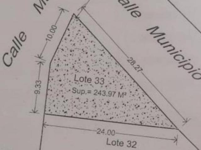 TERRENO EN VENTA 243 MTS. — COL. MUNICIPIOS LIBRES, ALTAMIRA