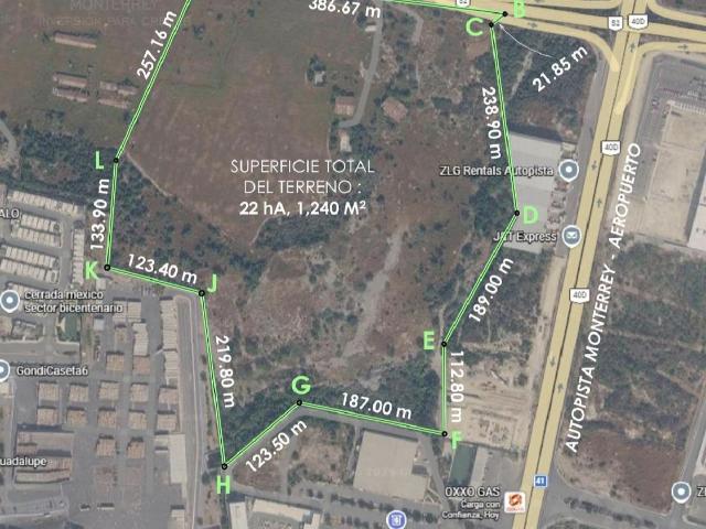 Terreno en venta 22 hect?reas Industrial Guadalupe nuevo Le?n
