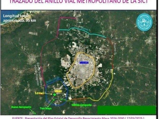 Terreno en venta 5 hectáreas $500 X m2, Poxila Umán 4