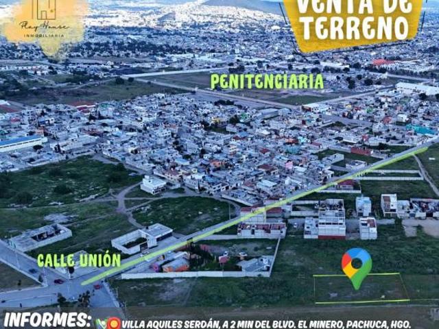 TERRENO EN VENTA 785 M2, A 2 MIN DEL BLVD. MINERO, PACHUCA, HIDALGO