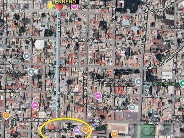 TERRENO EN VENTA, 800M. CALLE LIBERTAD CASI ESQ. CALLE GUERRERO, CENTRO NORTE, ACTOPAN, HGO.éxico