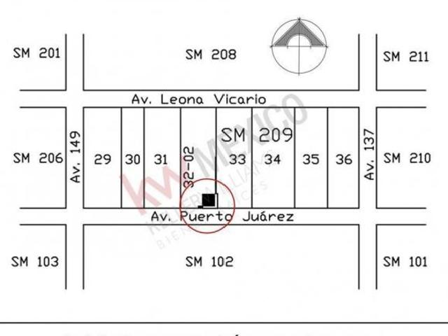 TERRENO ESCRITURADO DE USO MIXTO EN VENTA SOBRE AV. PUERTO JUÁREZ