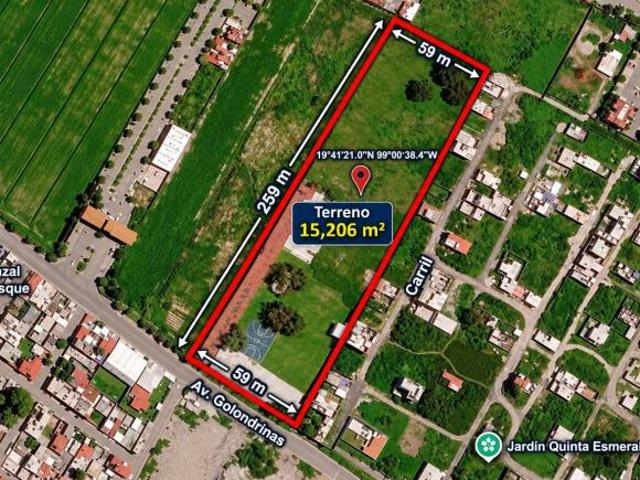 TERRENO EN VENTA – OZUMBILLA, TECÁMAC | 15,206 m²