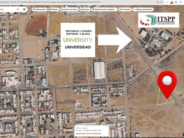 Terreno grande en VENTA a 1 cuadra de la Universidasd de Puerto Pe?asco