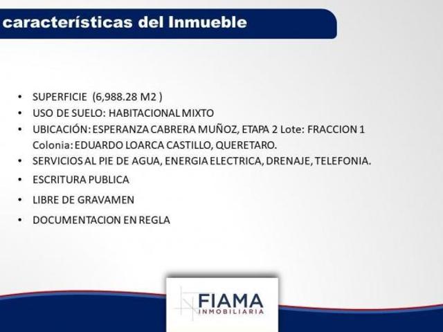 TERRENO HABITACIONAL EN VENTA SANTIAGO DE QRO
