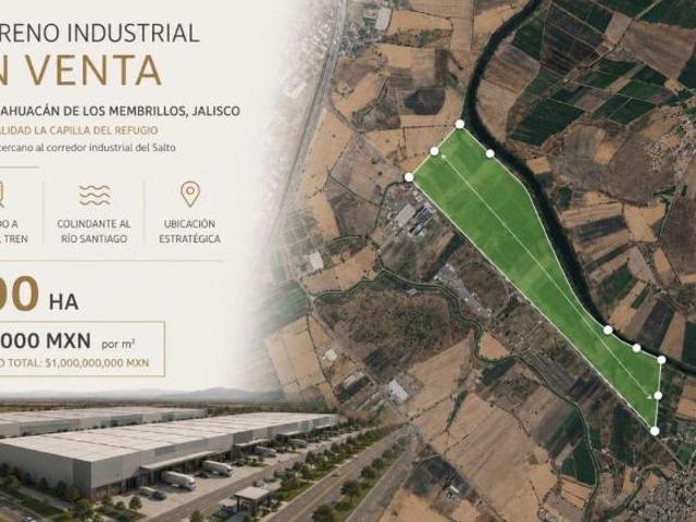 Terreno Industrial en Venta Capilla del Refugio Ixtlahuacán de los Membrillos