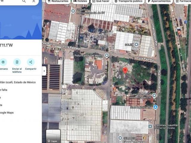 Terreno industrial en venta en Cuautitlán Izcalli Centro Urbano
