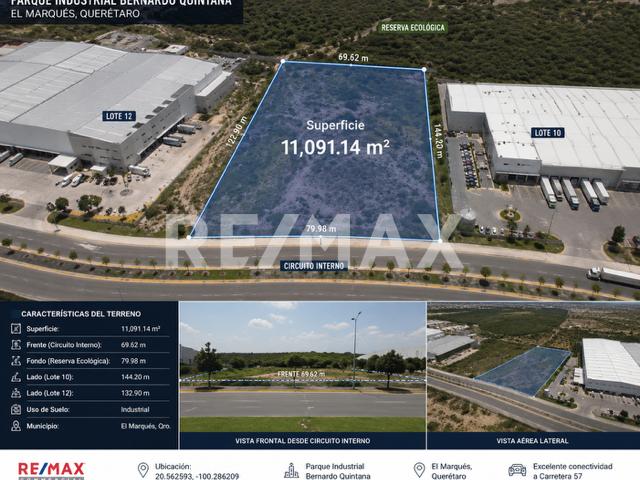 TERRENO INDUSTRIAL EN VENTA | FINSA QUERÉTARO | PARQUE INDUSTRIAL BERNARDO QUINTANA | EL MARQUÉS, QUERÉTARO