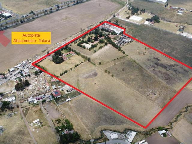 TERRENO INDUSTRIAL EN VENTA SOBRE LA CARRETERA ATLACOMULCO TOLUCA