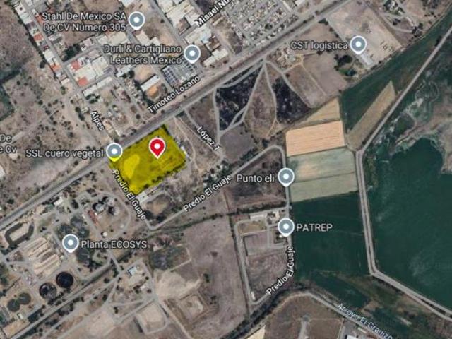 Terreno industrial plano con barda hacia salida a San Francisco del Rincón