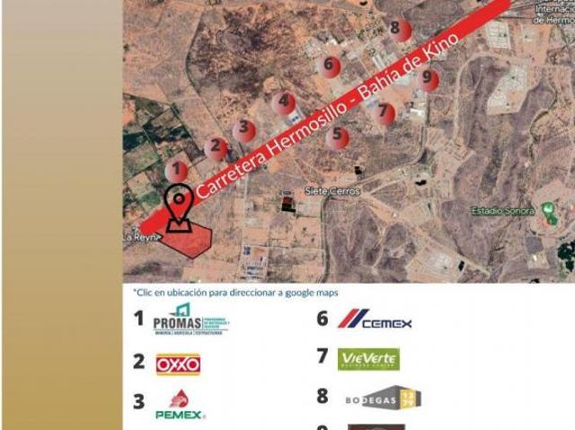 TERRENO INDUSTRIAL EN VENTA DE 22.2 HAS SOBRE LA CARRETERA A BAHIA DE KINO EN HERMOSILLO, SONORA
