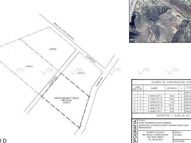 Terreno / Lote en venta en Villas La Huasteca Santa Catarina