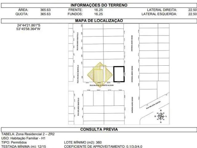 Terreno / Lote para Venda em Toledo/PR Jardim La Salle
