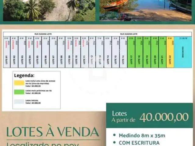 Terreno / Lote para Venda em Aracaju/SE Mosqueiro