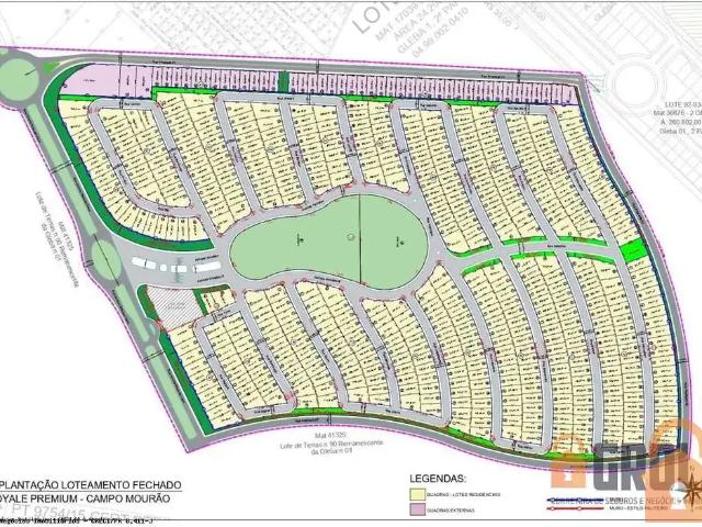 Terreno / Lote para Venda em Campo Mourão/PR Residencial Parque do Lago