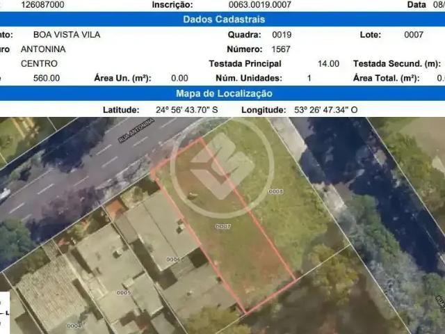 Terreno / Lote para Venda em Cascavel/PR Centro
