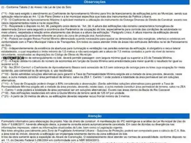 Terreno / Lote para Venda em Cascavel/PR Santa Cruz