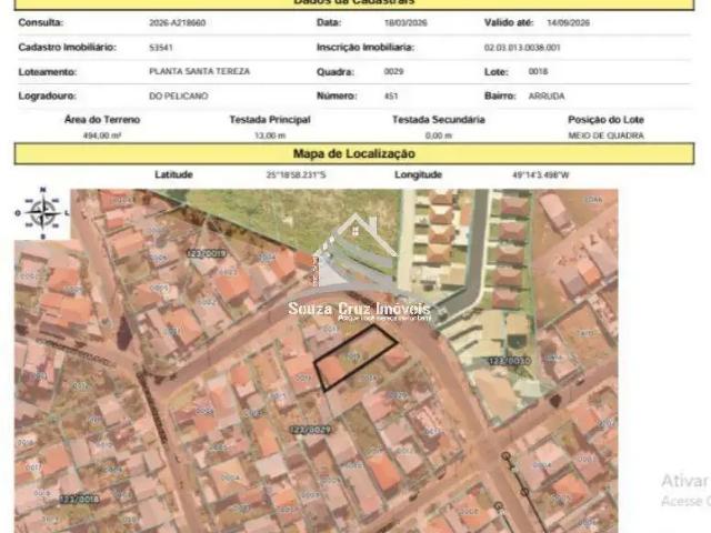 Terreno / Lote para Venda em Colombo/PR Arruda