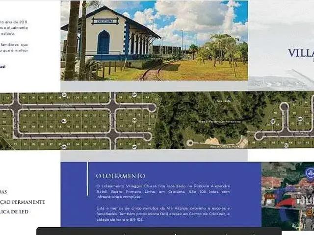 Terreno / Lote para Venda em Criciúma/SC Primeira Linha