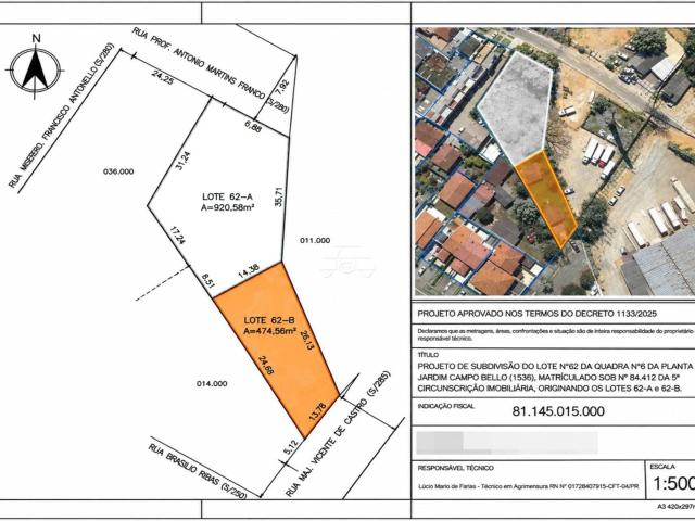 Terreno / Lote para Venda em Curitiba/PR Novo Mundo