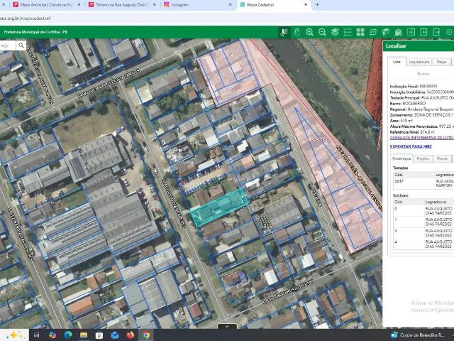 Terreno / Lote para Venda em Curitiba/PR Boqueirão