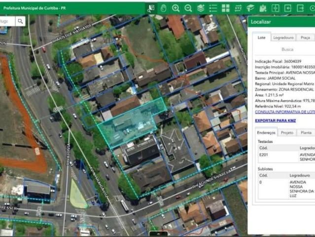 Terreno / Lote para Venda em Curitiba/PR Jardim Social