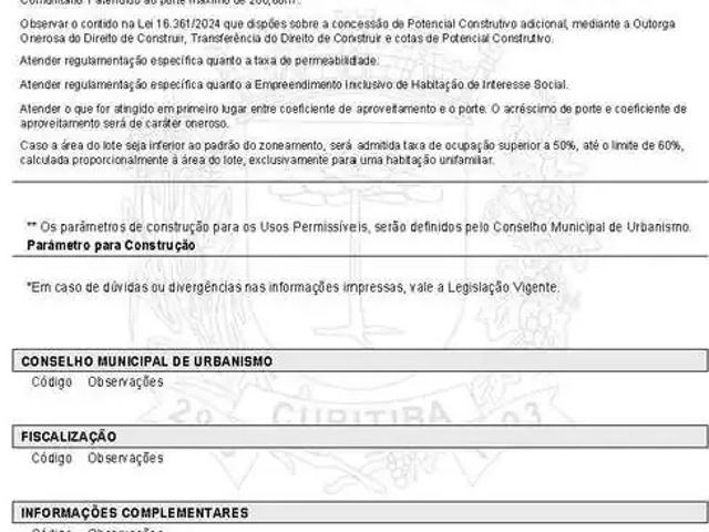 Terreno / Lote para Venda em Curitiba/PR Uberaba