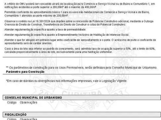 Terreno / Lote para Venda em Curitiba/PR Uberaba