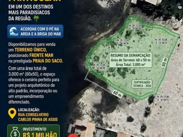 Terreno / Lote para Venda em Estância/SE Praia do Abais