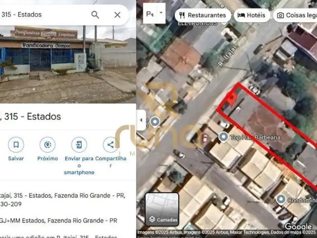 Terreno / Lote para Venda em Fazenda Rio Grande/PR Estados