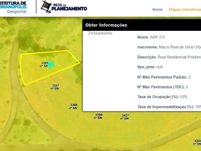 Terreno / Lote para Venda em Florianópolis/SC Ingleses do Rio Vermelho