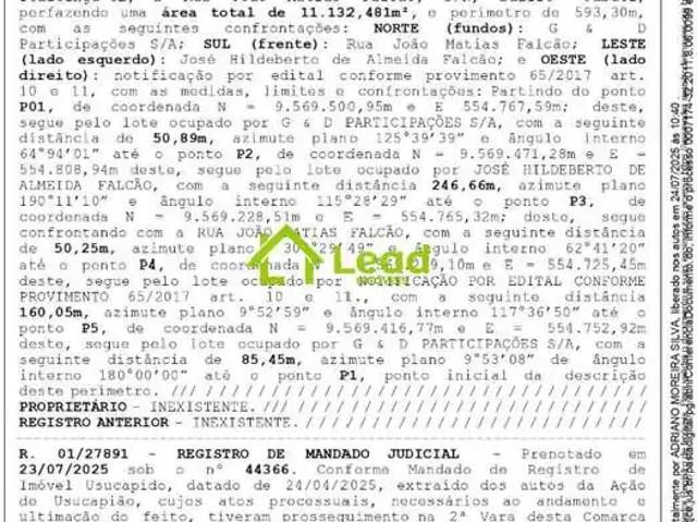 Terreno / Lote para Venda em Itaitinga/CE Pedras