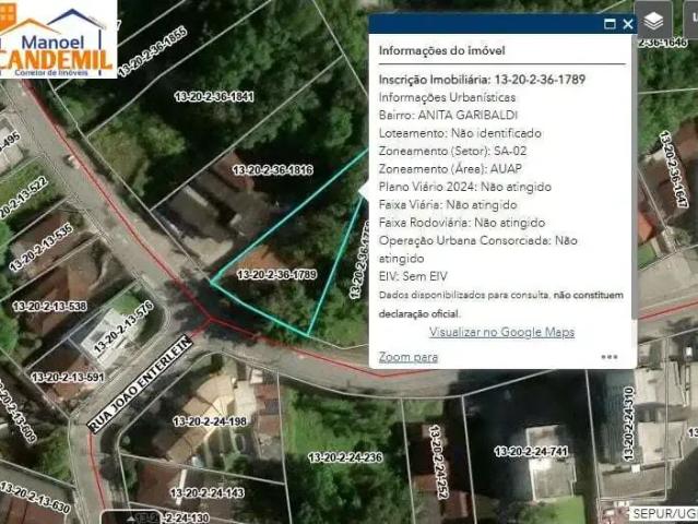 Terreno / Lote para Venda em Joinville/SC Anita Garibaldi
