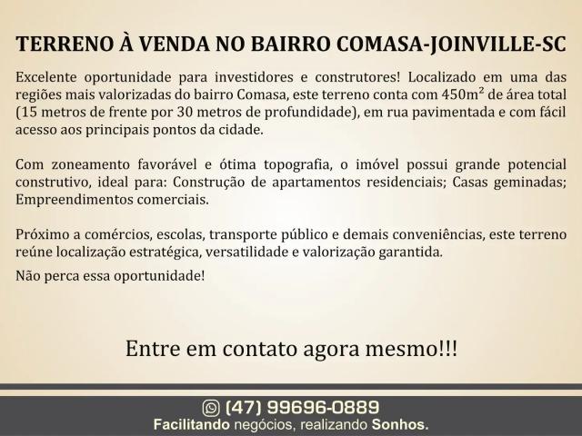 Terreno / Lote para Venda em Joinville/SC Comasa