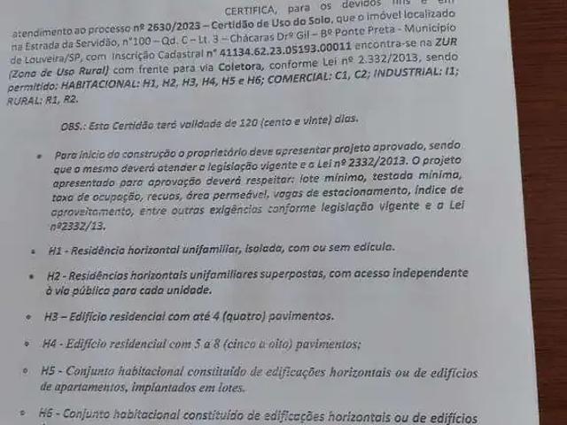 Terreno / Lote para Venda em Louveira/SP Ponte Preta