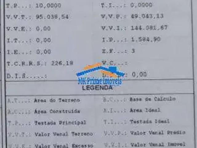 Terreno / Lote para Venda em Osasco/SP Jaguaribe