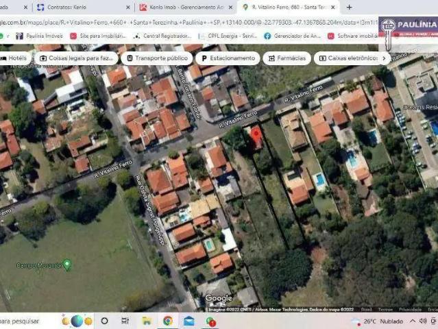 Terreno / Lote para Venda em Paulínia/SP Santa Terezinha