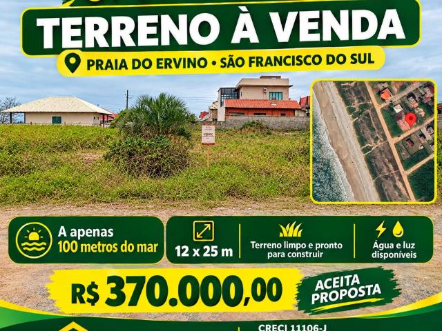 Terreno / Lote para Venda em São Francisco do Sul/SC Praia do Ervino